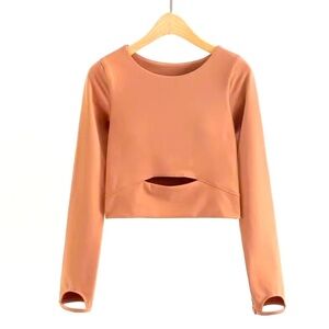 Lululemon long sleeve 6 camel